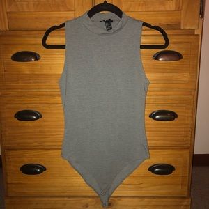 Green Forever 21 Mock Neck Bodysuit